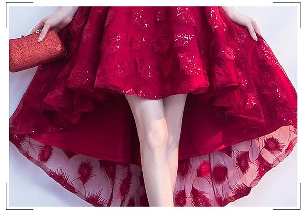 送料無料】ドレス フィッシュテール パーティードレス オフショルダー