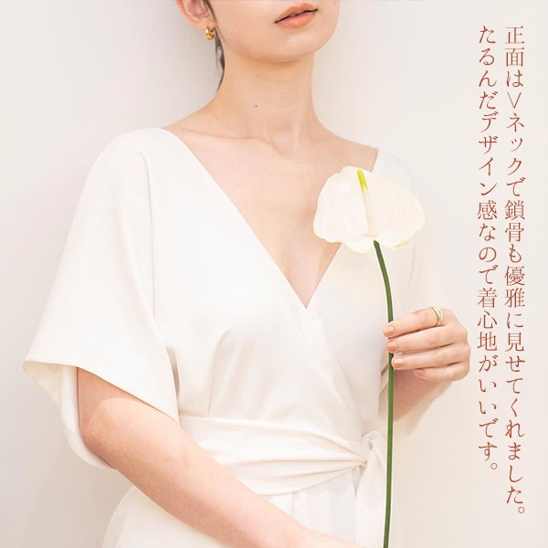 花嫁 ウェディングドレス プリンセスライン 白ドレスワンピース プリンセス シンプル 結婚式 披露宴 前撮り 後撮り 撮影用 フォトウェディング ロングドレス_2