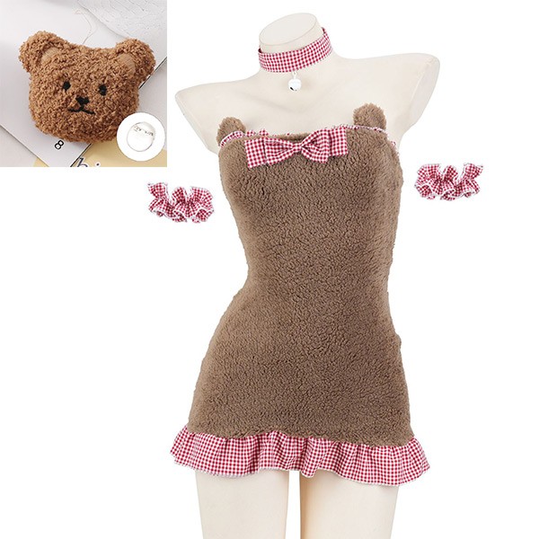 コスプレメイド バレンタイン パステルファンシーいちごチョコ【クリアストーン】 メイド服 いちごチョコ メイド レディース パステルファンシーメイド  ブラウン バレンタイン 衣装 ハロウィン 仮装 コスプレ コスチューム クリアストーン(Clearstone) New] コスプレ ... テディ コスプレ クマ かわいい バレンタイン 服