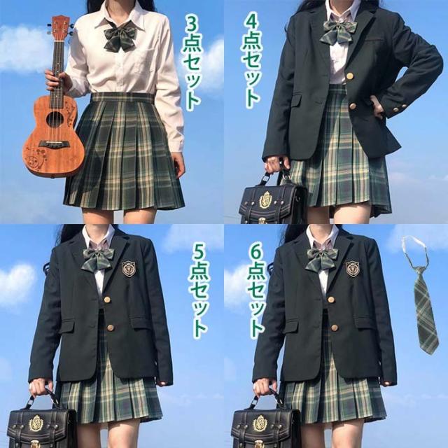 制服 学生制服 JK JK制服 女の子 長袖 グリーン 緑 中学生 高校生 女子高生 スーツ ジュニアスーツ ジュニア フォーマル フォーマルスーツ 卒服 レディース 入学式 卒業式 大きいサイズ スカート お受験 結婚式 発表会 入学 通学 lo017cy_1