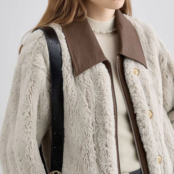 フェイクファージャケット フェイクファーコート ふわふわ もこもこ