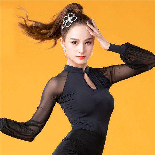 サイズ有S/M/L/XL/2XL/3XL トップス 女性 社交ダンス衣装 上着 競技着