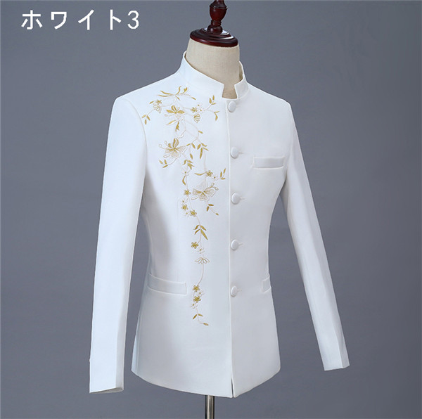 【送料無料】演出服 王子様 演奏会 メンズ スーツ 黒 白 男性用スーツ スリムスーツ 舞台衣装 ステージ衣装 貴族服装 コスプレ衣装 クリスマス仮装_7