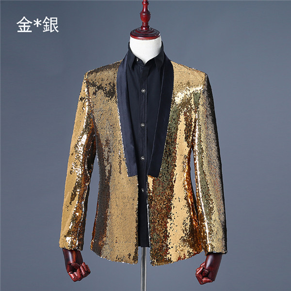 【送料無料】新作 ジャケット（単品） ステージ衣装 メンズ スパンコール ダンス衣装 S~3XL 王子様 貴公子 大人 演奏会 アイドル 演劇 コスプレ 学園祭 ハロウィン_11