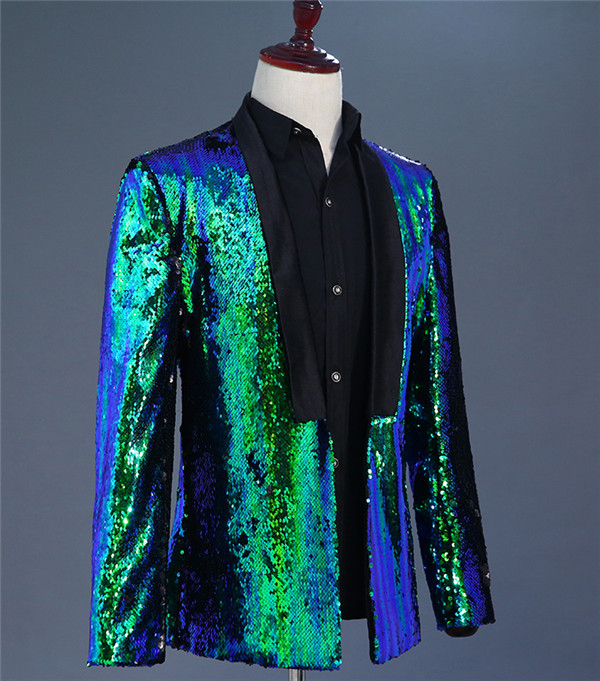 【送料無料】新作 ジャケット（単品） ステージ衣装 メンズ スパンコール ダンス衣装 S~3XL 王子様 貴公子 大人 演奏会 アイドル 演劇 コスプレ 学園祭 ハロウィン_2