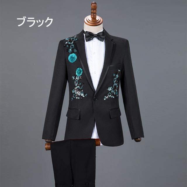 【送料無料】 演出服 王子様 貴公子 カラオケ メンズ スーツ S~2XL 赤 白 黒 ブルー 男性用スーツ ステージ衣装 貴族服装 コスプレ衣装 クリスマス仮装_4