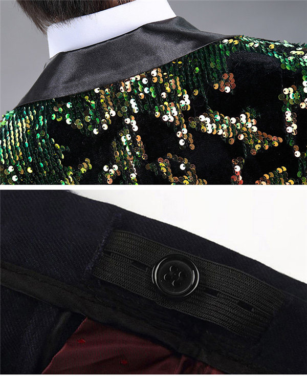 【送料無料】キッズ ジャケット（単品）ステージ衣装 キッズ ダンス衣装 演出服 スパンコール 男の子 ピアノ発表会 王子様 貴族服装 舞台 演劇オペラ声楽 コスプレ衣装 イベント 学園祭 文化祭 学芸会 学習発表会 生活発表会 ハロウィン衣装_3