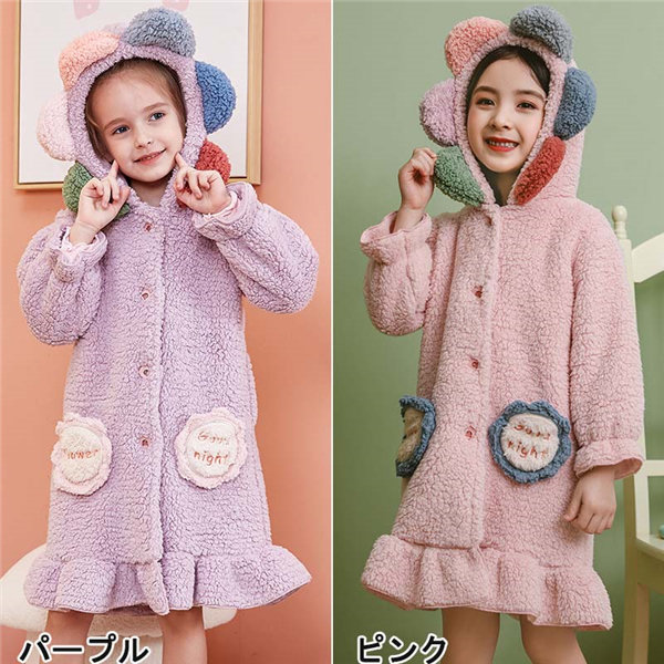 モコモコ ルームウェア キッズパジャマ 帽子付き 子供パジャマ ワンピース 女の子 寝巻き 冬 かわいい おしゃれ ふわもこ 裏起毛 可愛いの通販はau Pay マーケット Glory Park