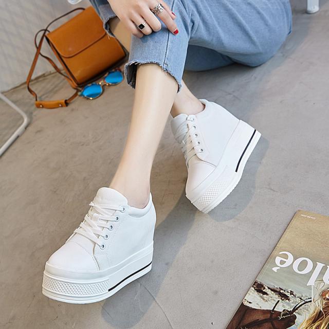 レディース靴 厚底シューズ インヒール有 レースアップ スニーカー 厚底ソール 可愛い足元 お洒落 おしゃれ カジュアル 歩きやすい ヒーの通販はau Pay マーケット Glory Park