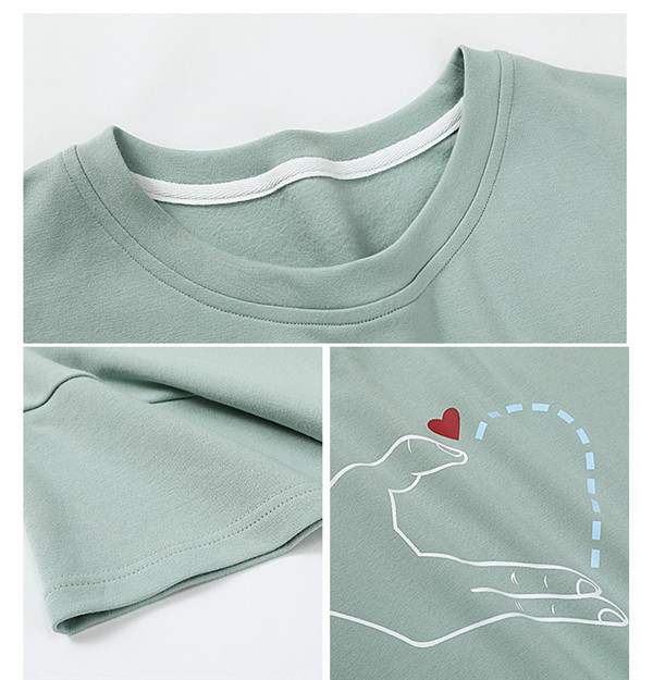 ペア パジャマ ハート柄 パジャマ レディース 半袖パジャマ ワンピース 夏 可愛い ルームウェア メンズ パジャマ カップル 部屋着 韓国風の通販はau Pay マーケット Glory Shop