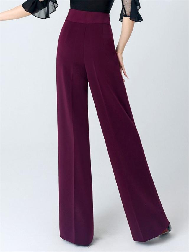 全4色 ダンスパンツ レディース ワイド パンツ ラテンダンスパンツ