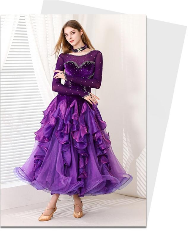 可愛すぎる社交ダンス モダンドレス スタンダード 競技会 パーティー