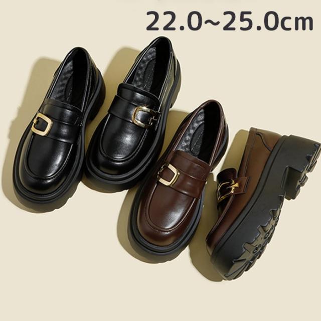 ローファー レディース 学生 厚底 6cmヒール 可愛い おしゃれ JK