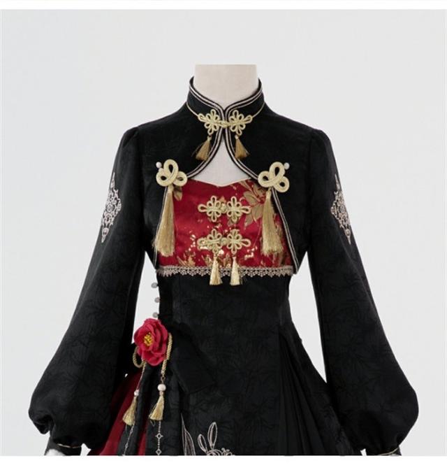 ロリータワンピース レディース チャイナドレス ワンピース セット