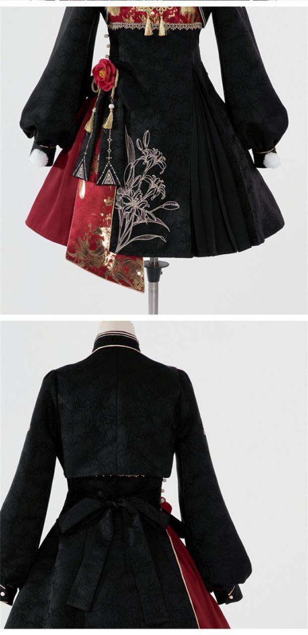 ロリータワンピース レディース チャイナドレス ワンピース セット 上下セット 大人可愛い 日常 普段使い 街着 コスプレ イベント ゲーム風 lolita 小柄 可愛い 仮装 コスチューム 学生 女の子 ハロウィン   S M L ロリータワンピース レディース チャイナドレス ワンピース セット