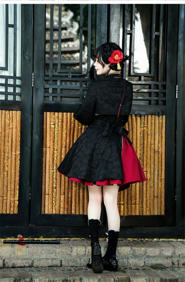 ロリータワンピース レディース チャイナドレス ワンピース セット