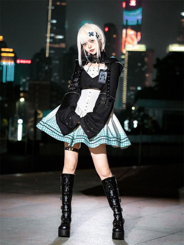 ロリータワンピース レディース ロリータ ドレス セット ハロウィン