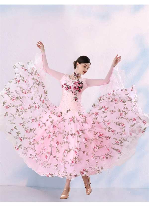 社交ダンス　ドレス　衣装　ワンピース　モダンドレス　スタンダードドレス
