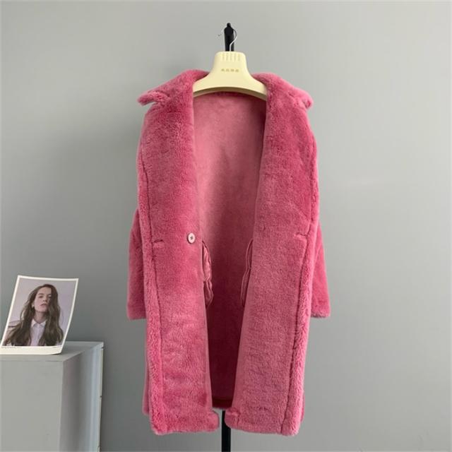 10色 テディベアコート ロングコート レディース アウター ウール テディベア テディコート ロング丈 ボアコート ボア 長袖 ポケット付 もこもこボアビッグ ファーコート きれいめ 秋服 冬服 あったか 暖か 防寒 秋冬 春 秋 冬 ウールコート チェスターコート_8