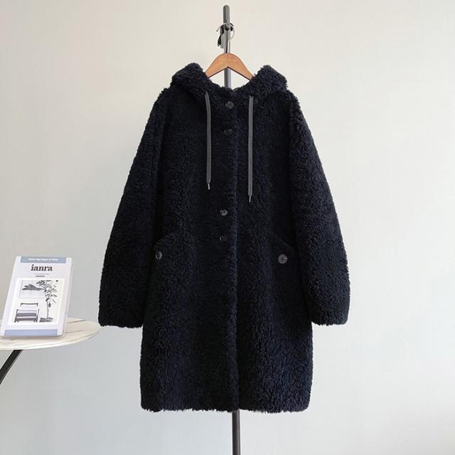 全5色／S〜L】ボアコート フード付き レディース ウール 秋冬 アウター