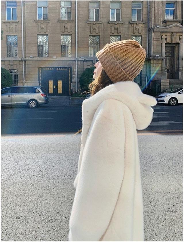 ファーコート フェイクファー コート レデイース ファー くま くま耳