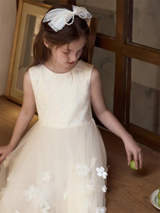 ドレス 子供 ピアノ発表会 演奏会 ホワイト 白 結婚式 女の子 ジュニア 120 130 140 150 160 フォーマル ワンピース コンクール ノースリーブ ロング ロングドレス パーティドレス キッズ 上品 かわいい おしゃれ コンサート 舞台 イベント 七五三