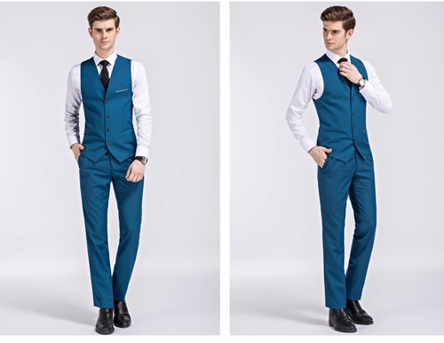 送料無料】紳士服 ベスト付き メンズスーツ ビジネススーツ 1ツ釦