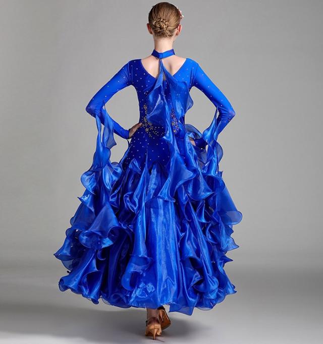 社交ダンス 衣装 モダンドレス ラテンドレス ラテン衣装 ホワイト