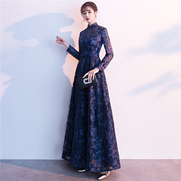 送料無料】花嫁 ハイネック 演奏会 他と被らない ロングドレス 大きい