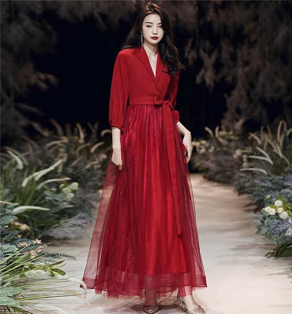 ロングドレス ワンピース 赤 レッド ドレス