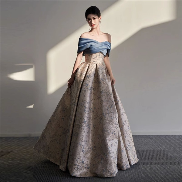 ロングドレス 演奏会 袖付き ドレス 大人 ピアノ 発表会 演奏会用ドレス パーティードレス ブルー キラキラ リボン付き Aライン イブニングドレス お呼ばれ 謝恩会 花嫁 ブライズメイド ワンピース 20代 30代 ロングドレス 演奏会 袖付き ドレス 大人 ピアノ 発表会 演奏会用