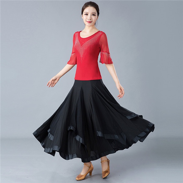 送料無料】スカート（単品）社交ダンス衣装 練習着 モダンドレス