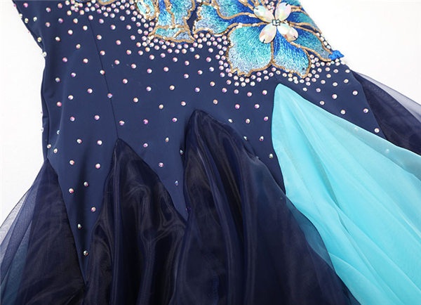 送料無料】豪華 ワルツ服 競技用 新作 社交ダンス衣装 ワンピース