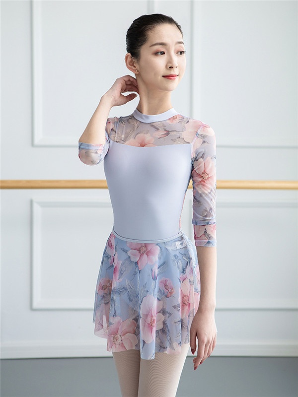 バック肌透け 連体ダンス服 演出服 新体操 ステージ バレエ用品