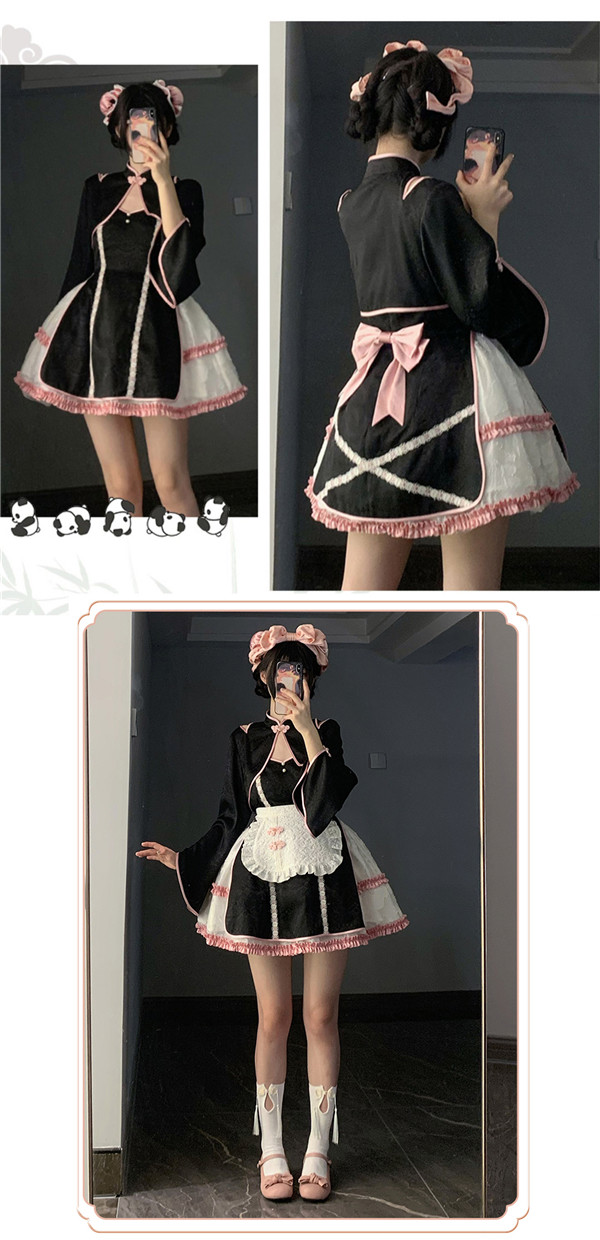 送料無料】ロリータ風ワンピ 森ガール ゴスロリ 女子中高生 ゴスロリ