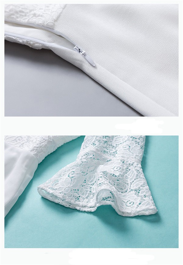 送料無料】白ワンピース 大人可愛い 夏 Vネック ロング丈 夏ワンピ