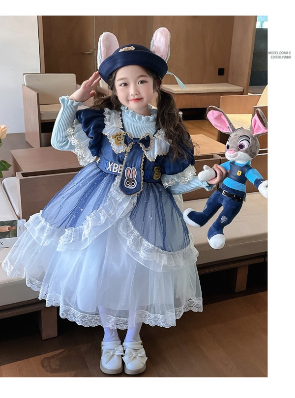 ワンピース ディズニー ズートピア ジュディ・ホップス風 ワンピース