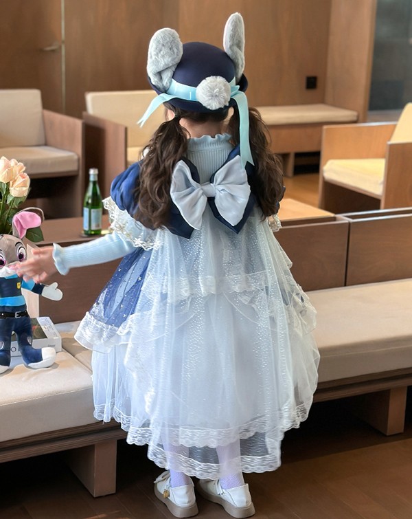 ワンピース ディズニー ズートピア ジュディ・ホップス風 ワンピース 子供 余興 ハロウィン仮装 ズート Judy Hopps風 コスプレ衣装 ウサギの警官服 コスチューム 変身 仮装 変装 文化祭 学園祭_7