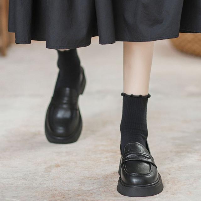 ローファー レディース 学生 厚底 可愛い おしゃれ JK 女の子