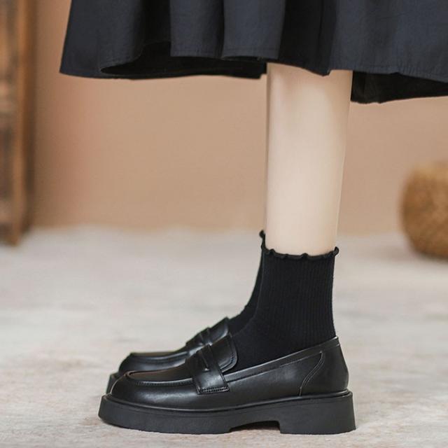 ローファー レディース 学生 厚底 可愛い おしゃれ JK 女の子