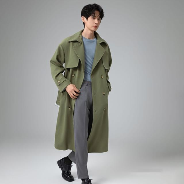 コート メンズ ハイネック 3カラー ビジネス かっこいい 大きいサイズ アウター メンズファッション 防寒 体型カバー おしゃれ 春 秋冬 ブラック ブラウン グリーン 20代 30代 40代_9