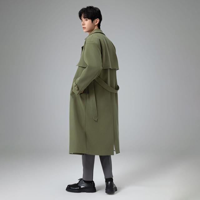 コート メンズ ハイネック 3カラー ビジネス かっこいい 大きいサイズ アウター メンズファッション 防寒 体型カバー おしゃれ 春 秋冬 ブラック ブラウン グリーン 20代 30代 40代_10