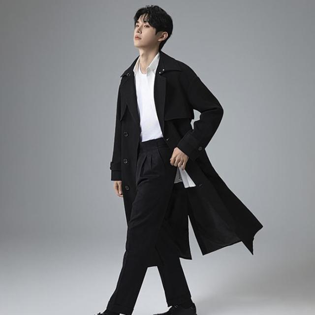 コート メンズ ハイネック 3カラー ビジネス かっこいい 大きいサイズ アウター メンズファッション 防寒 体型カバー おしゃれ 春 秋冬 ブラック ブラウン グリーン 20代 30代 40代_3