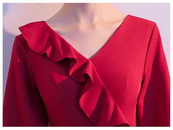 【送料無料】パーティードレス レディース 長袖　カクテルドレス 結婚式 ワンピース フォーマル イブニングドレス お呼ばれ 演奏会 二次会 ピアノ 発表会 披露宴 演奏会 ドレス 大きいサイズ 大人の通販は