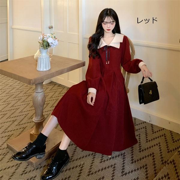 コーデュロイワンピース ワンピース レディース Merry Christmas