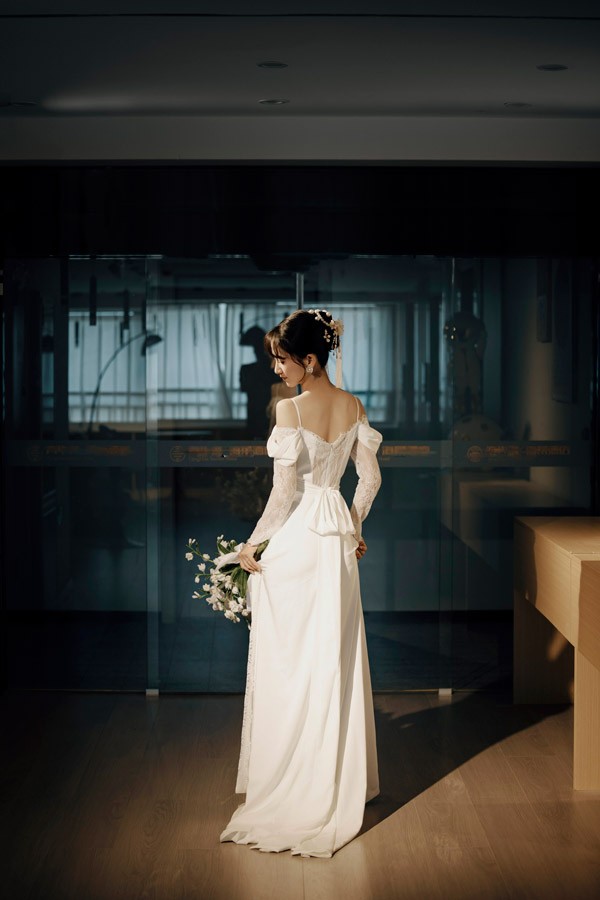 ウエディングドレス ロング サテン ドレス パーティードレス ボート