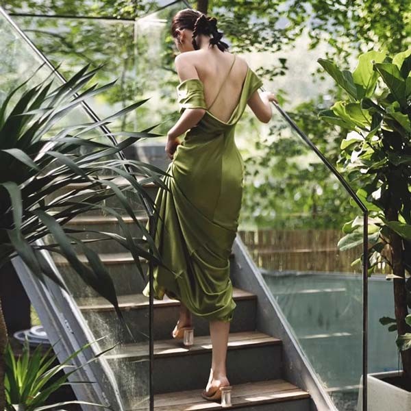 パーティー ドレス ロング 演奏会 オフショルダー ワンピース ピアノ