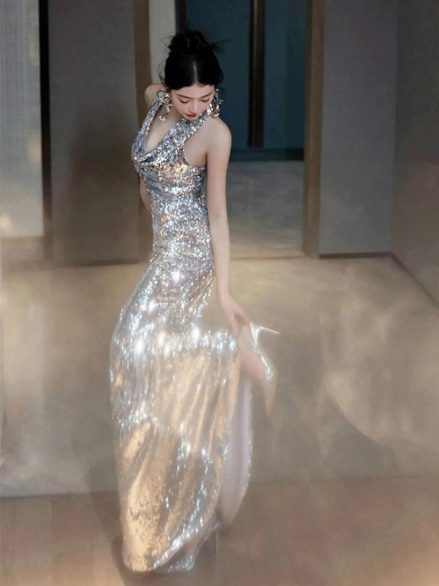 パーティードレス マーメイドドレス ロングドレス ピアノ 発表会 演奏