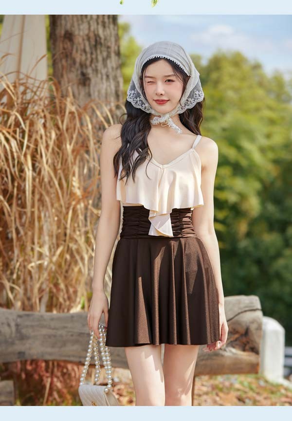 水着 レディース 体型カバー ワンピース 水着 UVカット ワンピース