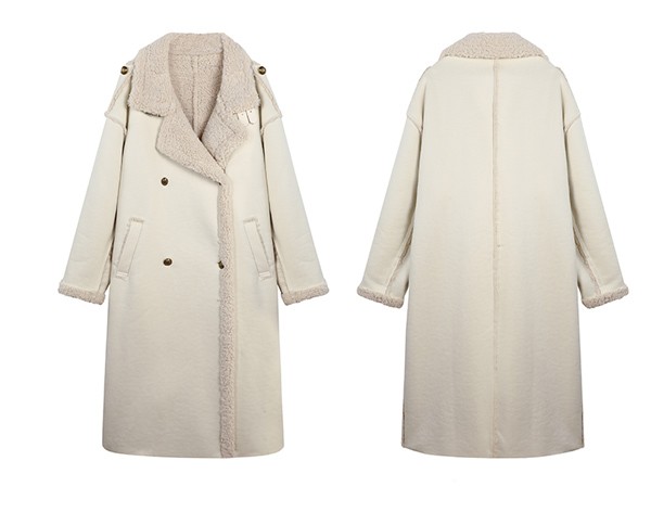 ロングコート アウター 厚手コート フェイクムートンコート レディース